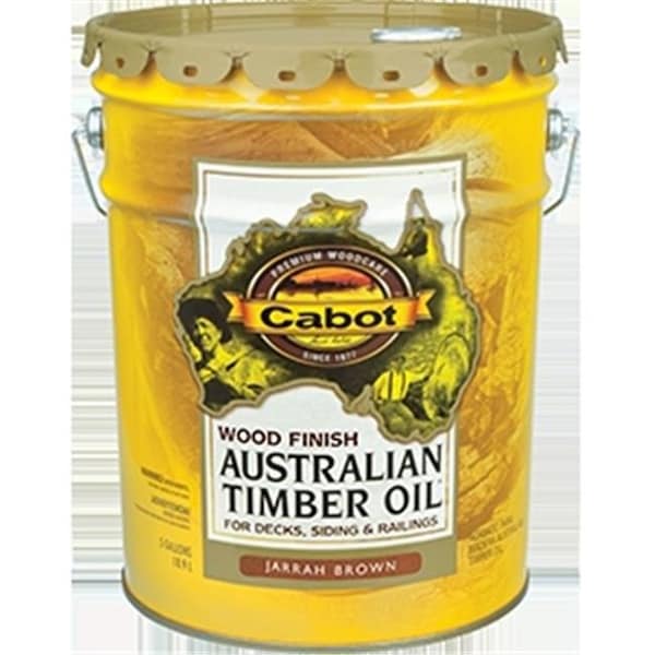 Cabot 140.0019460.008 5 Gallon; Australian Timber Oil Water Reducible Wood Finish; Jarrah Brown 221419 - main